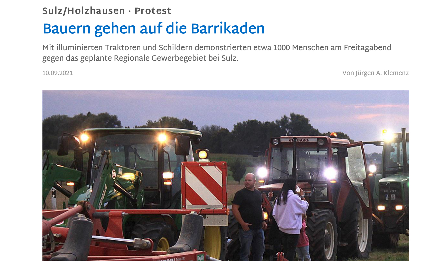 Bauern gehen auf die Barrikaden