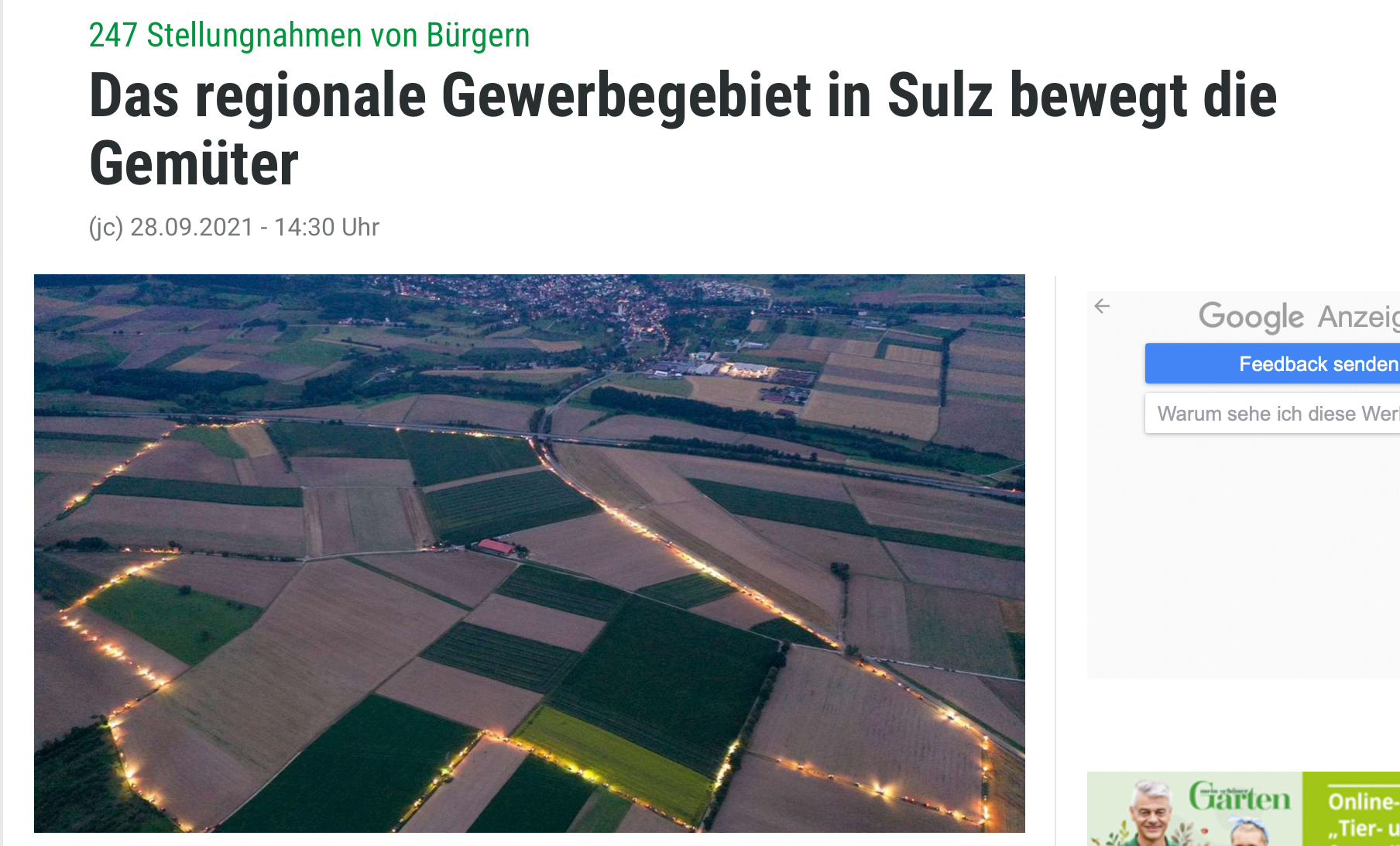 Das regionale Gewerbegebiet in Sulz bewegt die Gemüter