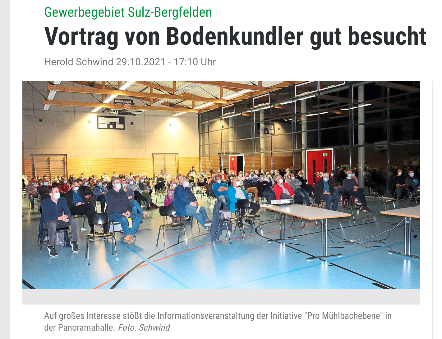 Jürgen Kühn bei Initiative „Pro Mühlbachebene“