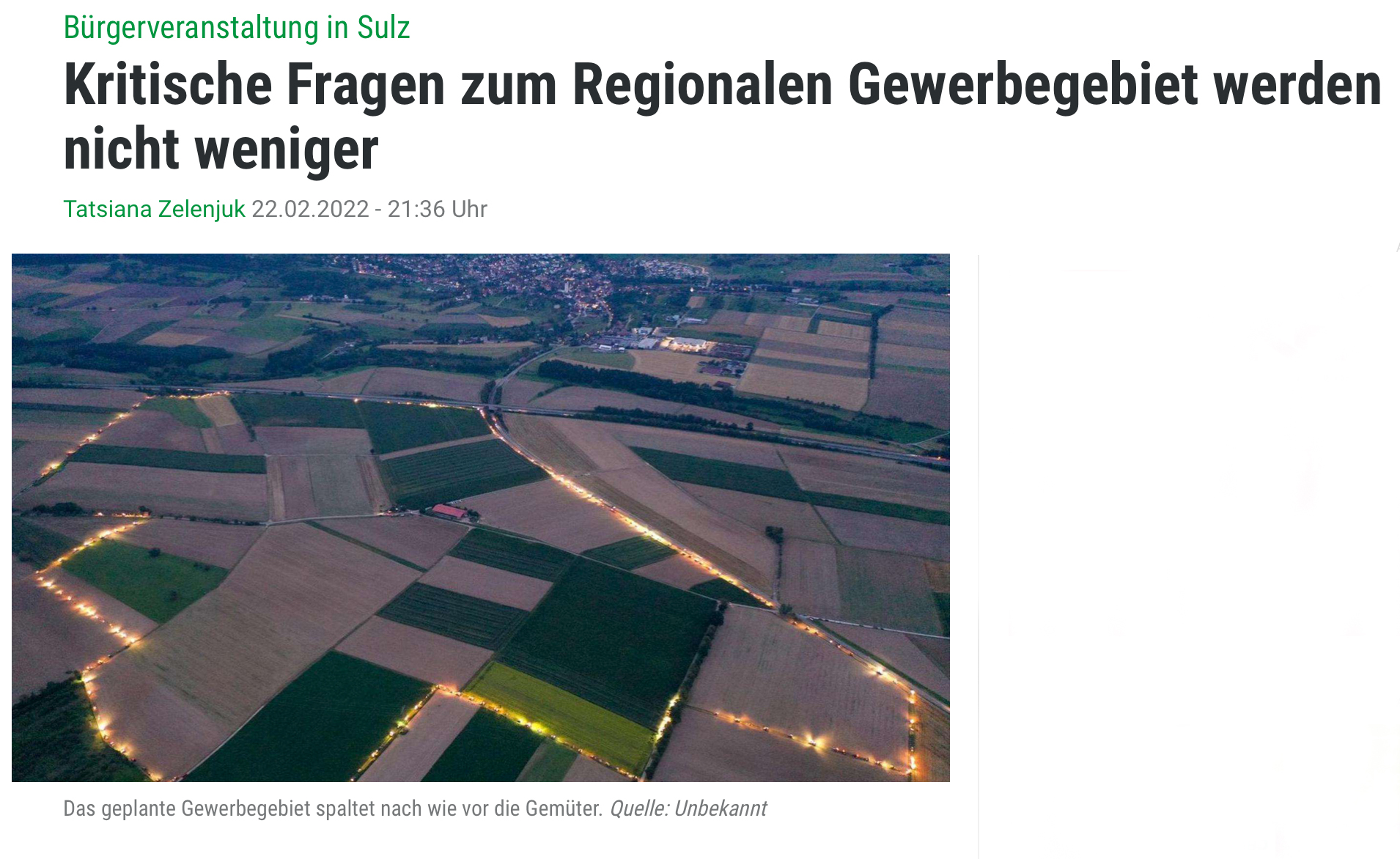 Bürgerveranstaltung in Sulz