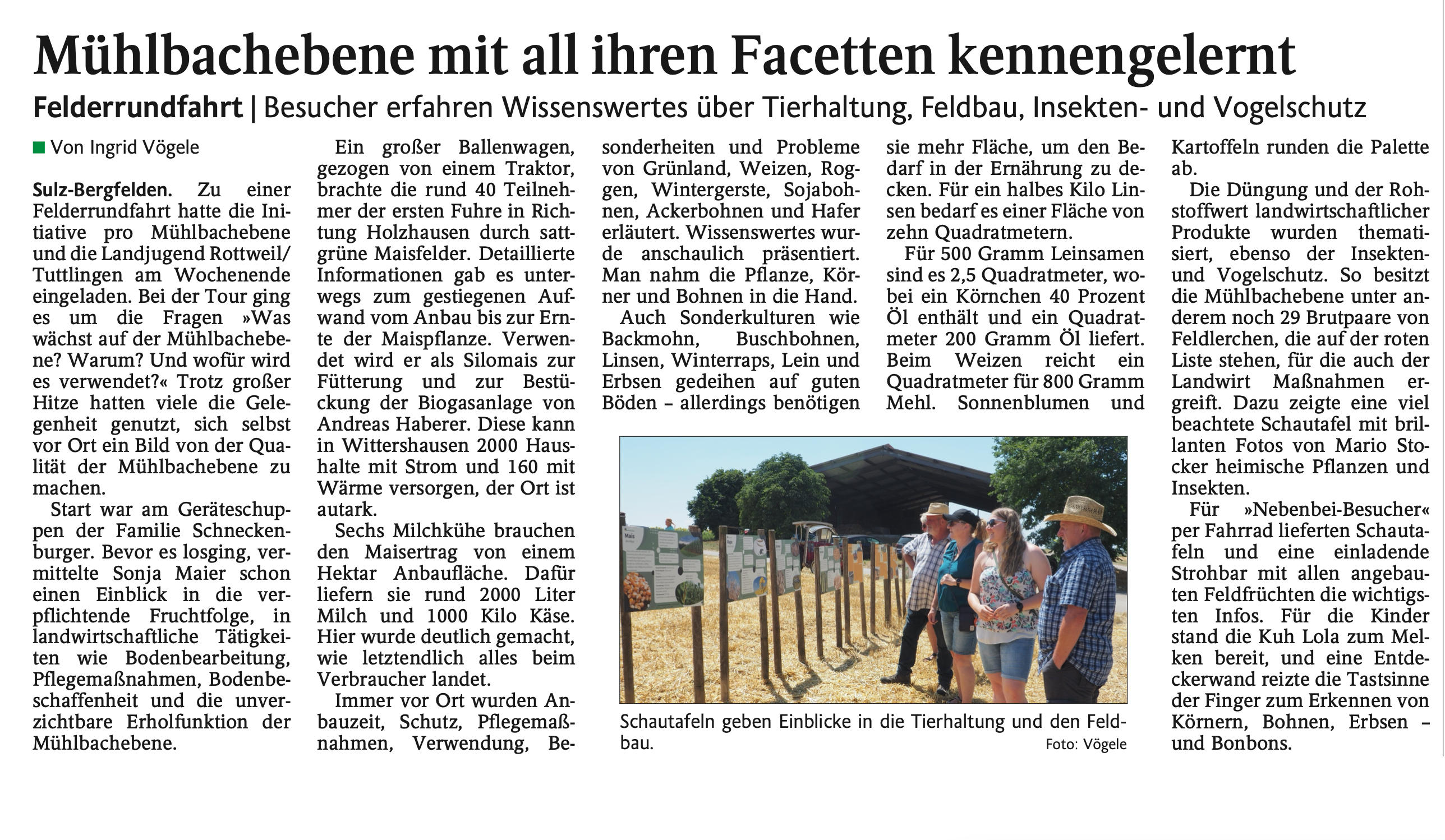 Mühlbachebene mit all ihren Facetten kennengelernt