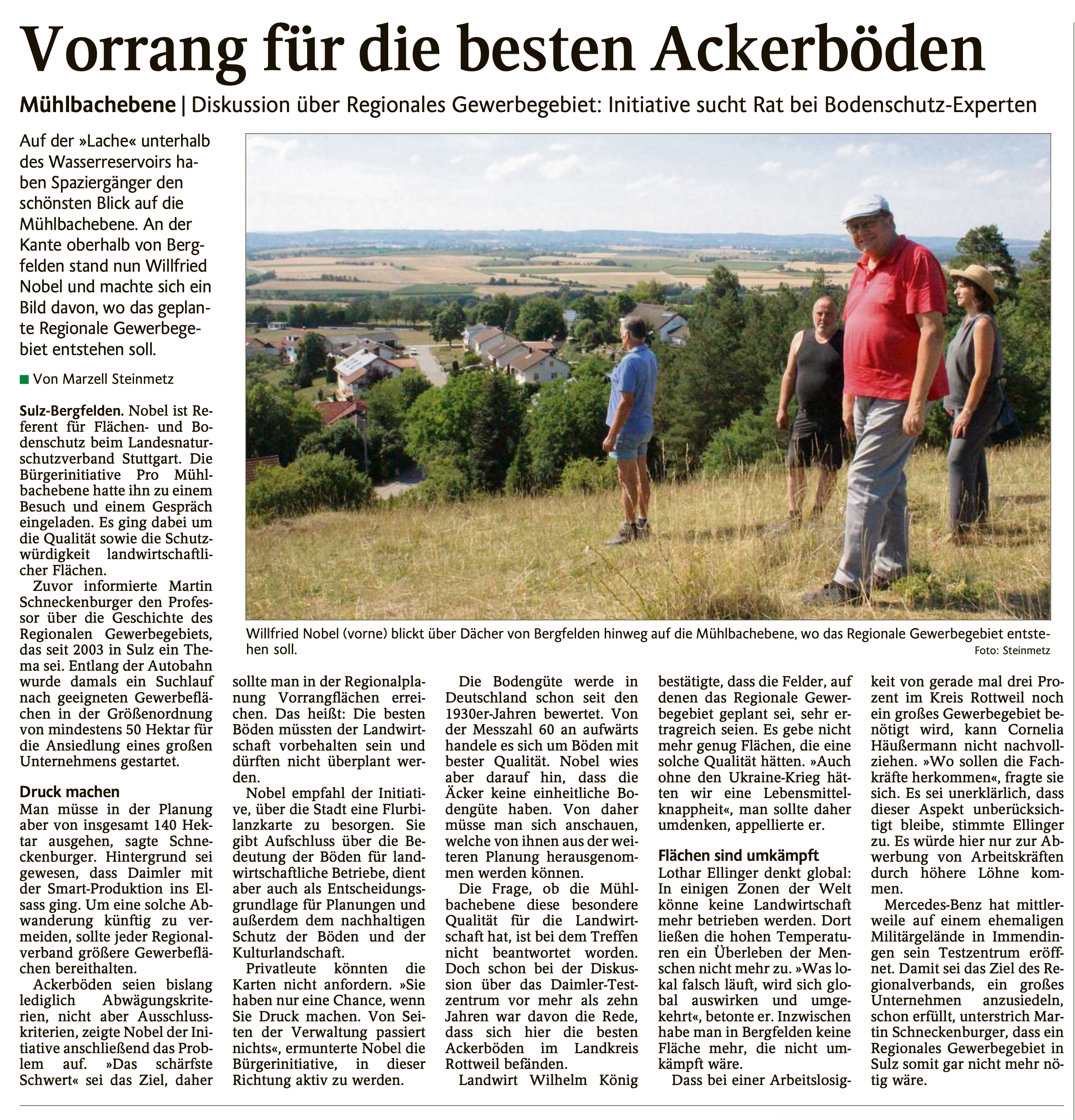 Initiative sucht Rat bei Bodenschutz-Experten