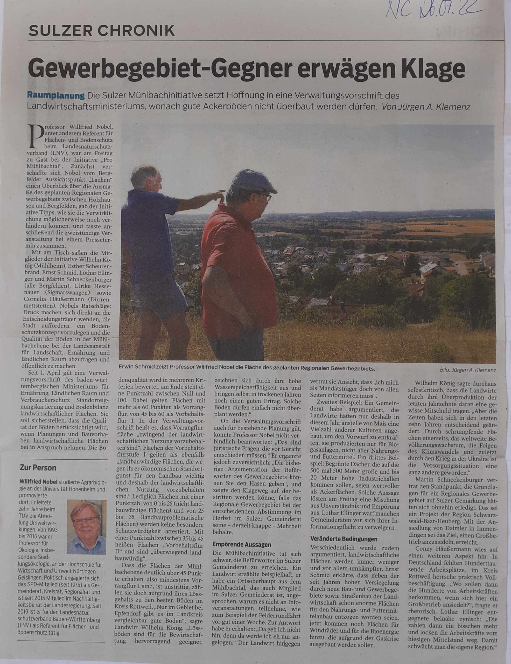 Gewerbegebiet-Gegner erwägen Klage