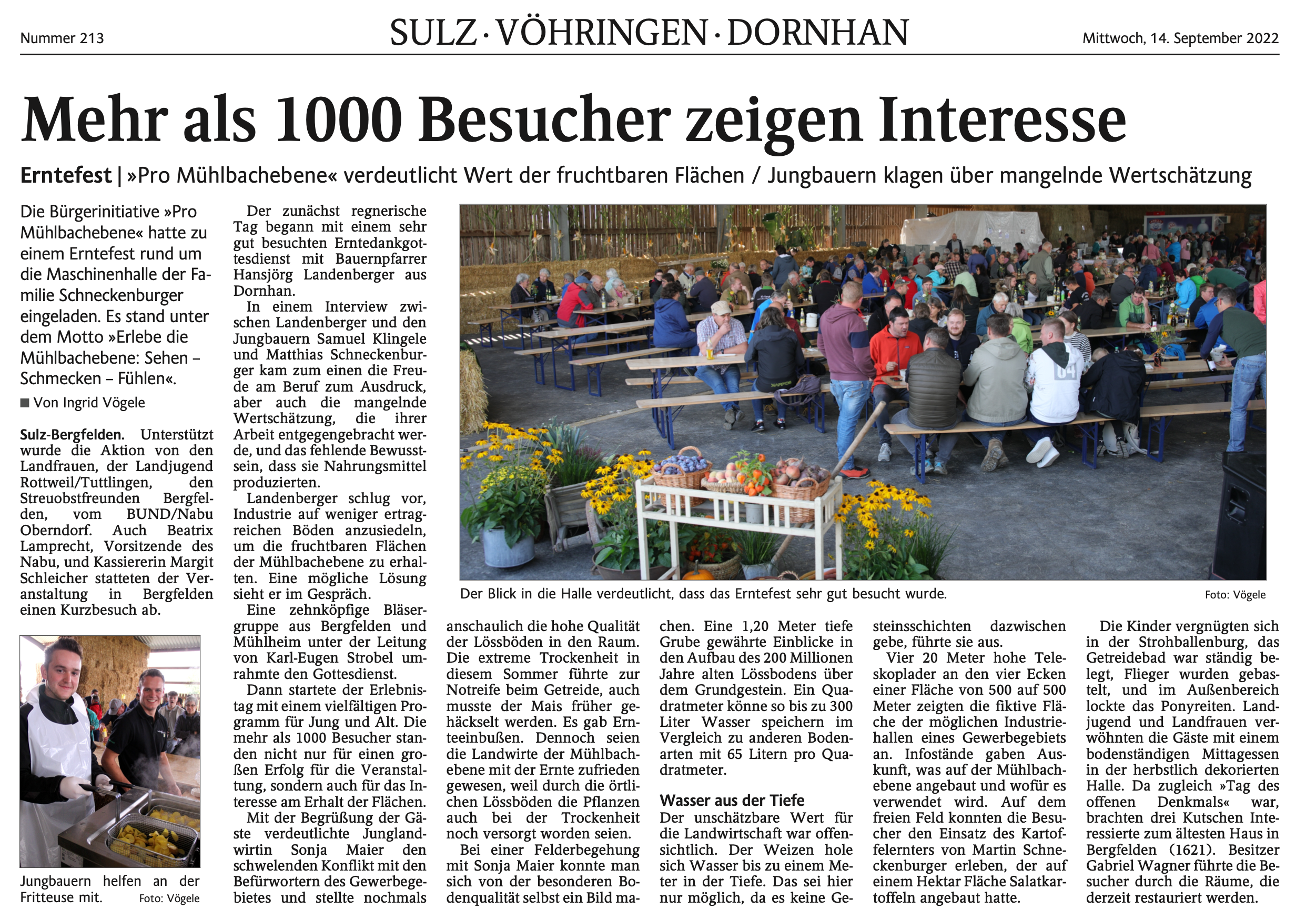 „Pro Mühlbachebene“ verdeutlicht Wert fruchtbarer Böden