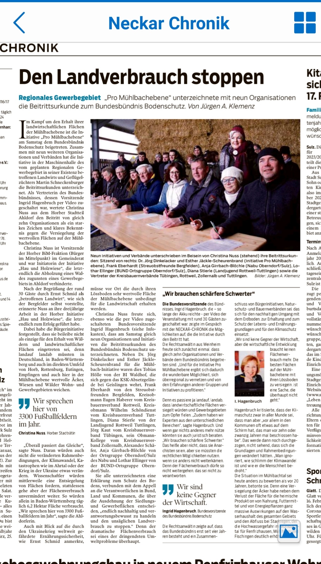 Den Landverbrauch stoppen